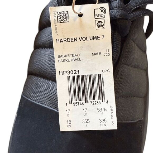 NWT Adidas Harden Volume 7 Basketball Shoes Core Black HP3021 Men\'s Size‎ 18 main image 8